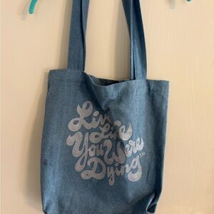 Blue Denim Tote Bag